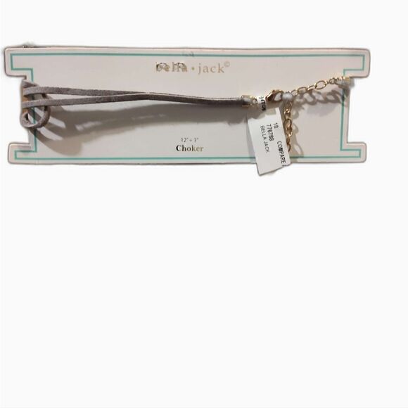 Bella Jack suede gray bow choker, nwt - Picture 2 of 3
